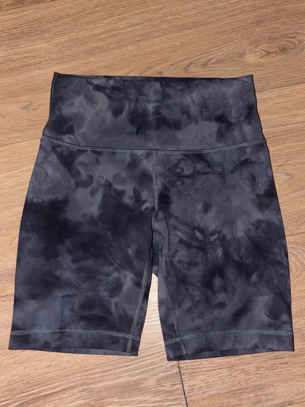 lululemon athletica Black Tie-Dye High-Rise Bike Shorts